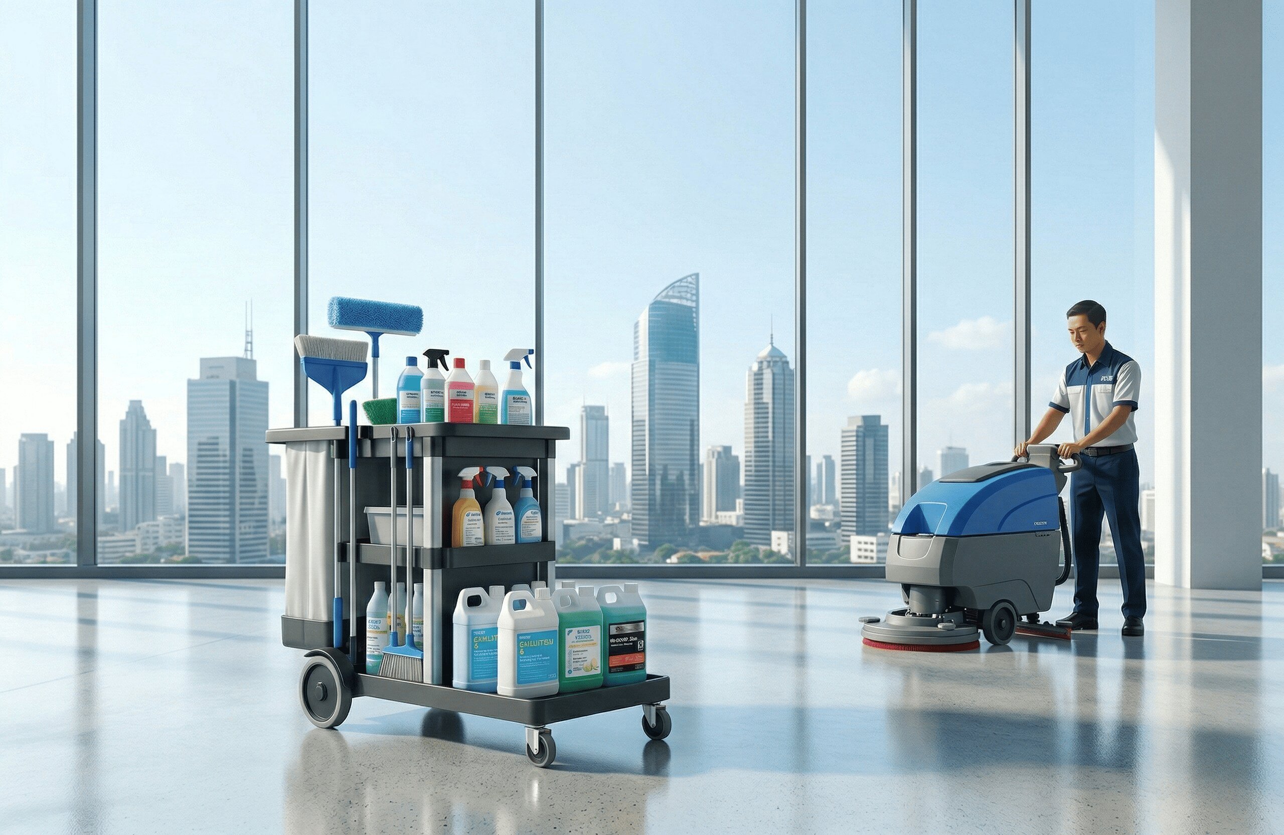 Solusi Alat dan Chemical Pembersih yang Tepat untuk Menunjang Kinerja Layanan Cleaning Service di Jakarta